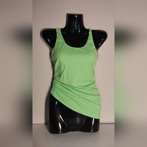 Green sports tank top.